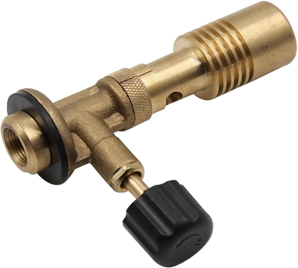 Propane Bunsen Burner Brass Bunsen Burner Adjustment Anti-Tip Design - (Color: Golden)