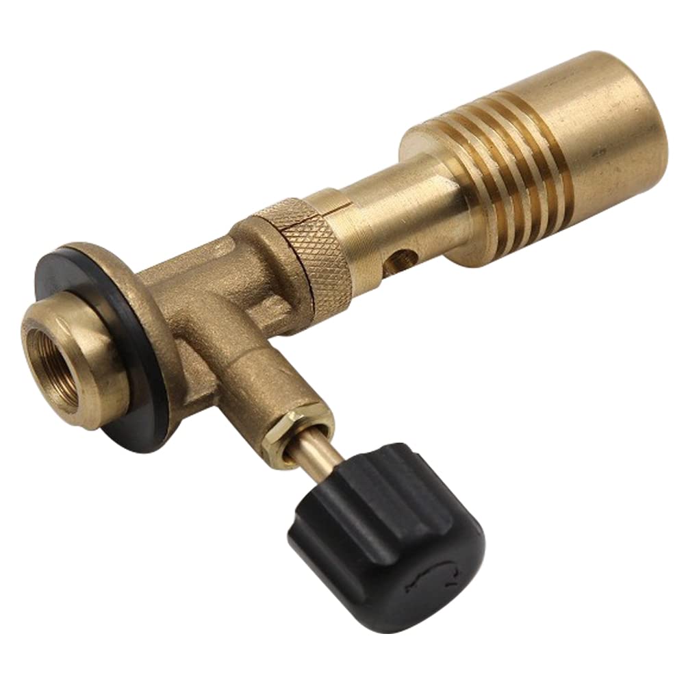 Propane Bunsen Burner Brass Bunsen Burner Adjustment Anti-Tip Design - (Color: Golden)