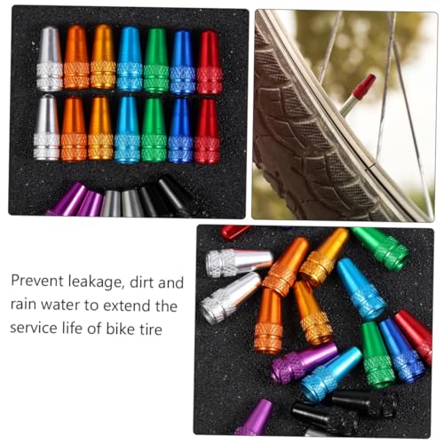 30 tapas de válvula para bicicleta estilo francés para polvo, 30 piezas, colores surtidos para neumáticos de bicicleta de montaña, carretera y moto miniatura 6