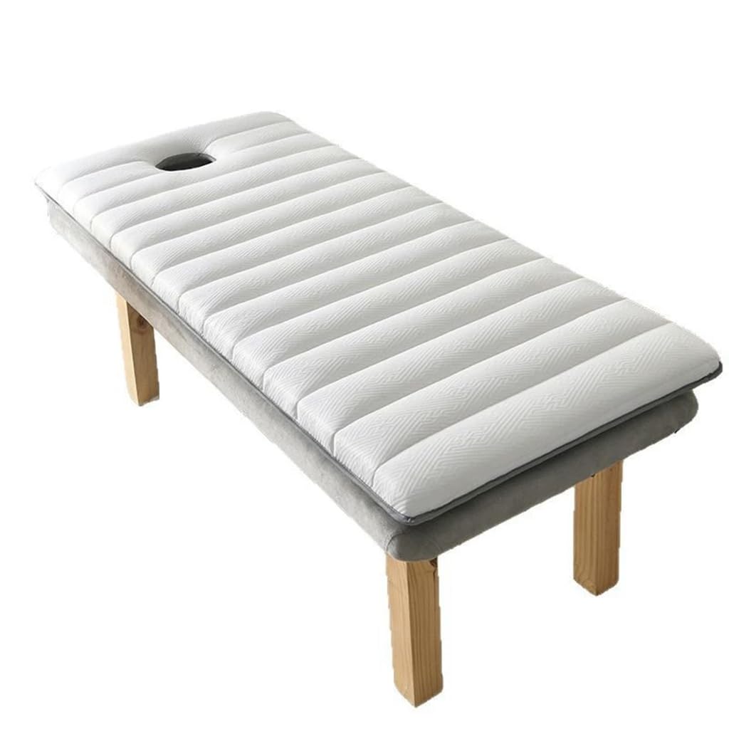 Lxjddld White 5Cm ,70 * 190Cm S,Portable Massage Table Beauty Bed Topper 5Cm Thickness Memory Foam Lash Bed Topper For Massage Table/Bed With Face Hole For Spa Couch Salon