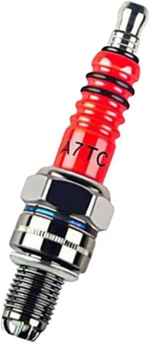Racing 3 Electrode 10mm Spark Plug A7TC Compatible with GY6 50CC 110CC 125CC 150CC ATV Scooter Dirt Bike Go Kart Motorcycle Accessories