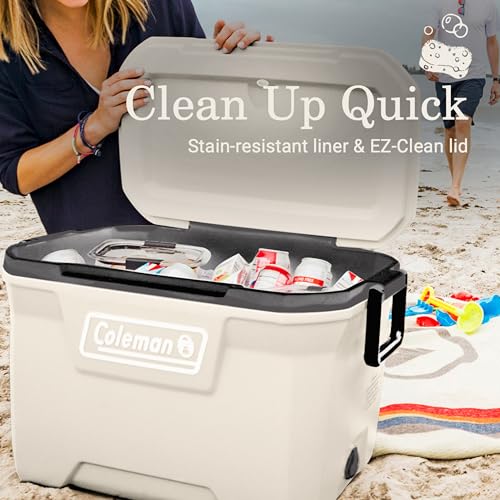 Image of Coleman Classic Series Insulated Portable Cooler, Leak-Resistant Outdoor Hard Cooler Keeps Ice up to 5 Days, 52 /70 /120 /150 Quart