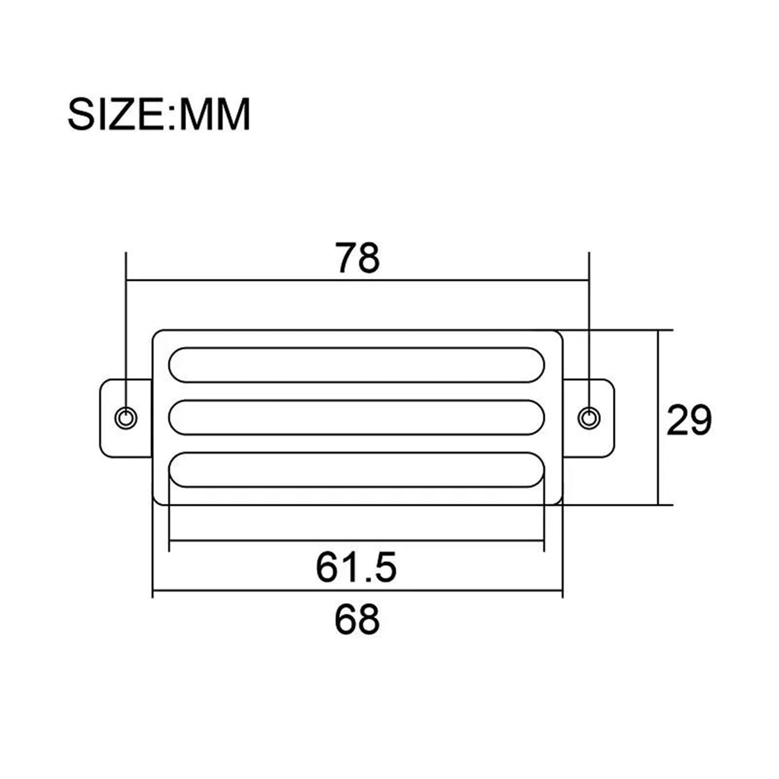 Przetwornik Do Gitary Elektrycznej Przetwornik Mini Humbucker | 68x29MM potrójna szyna 4-przewodowa cewka z wyjściem 9K do gitary elektrycznej
