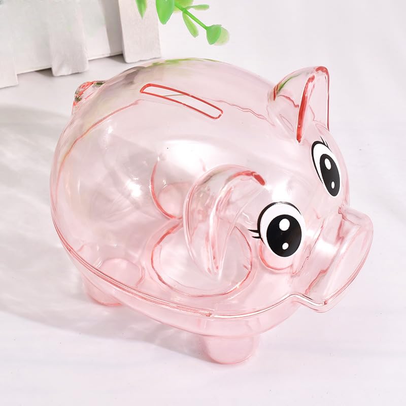 Amazon | LIVIAプラスチック貯金箱置物透明小豚貯金箱子供の貯金箱