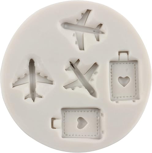 Miniatura 7 de Sijiangmold Molde de silicona para avión I Love Paris, molde de silicona para caniche de torre Eiffel, molde de equipaje de viaje para decoración de