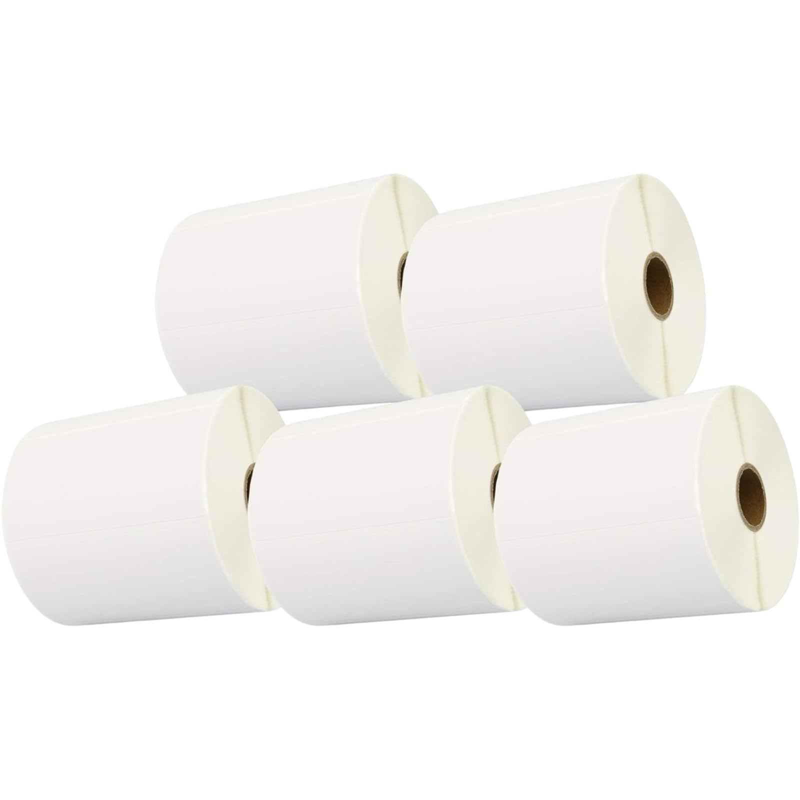 Etichette termiche bianche su rotolo 100 x 100 mm, 500 pezzi, autoadesive permanenti, per codici a barre, etichette adesive bianche per scrivere (8, 100x100 mm)