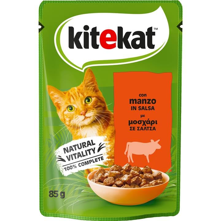 Kit-ket - Bocaditos de carne de vacuno, 28 bolsitas de 85 g, sabor carne de vacuno