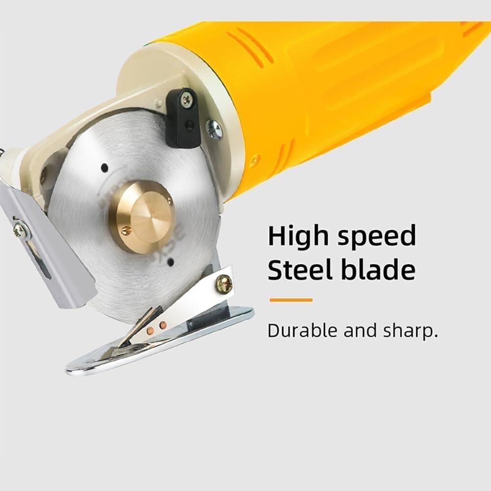 Portable electric rotary scissors, electric fabric cutter, automatic sharpening, blade length 70 mm, maximum trimming thickness 25 mm(5mwire)