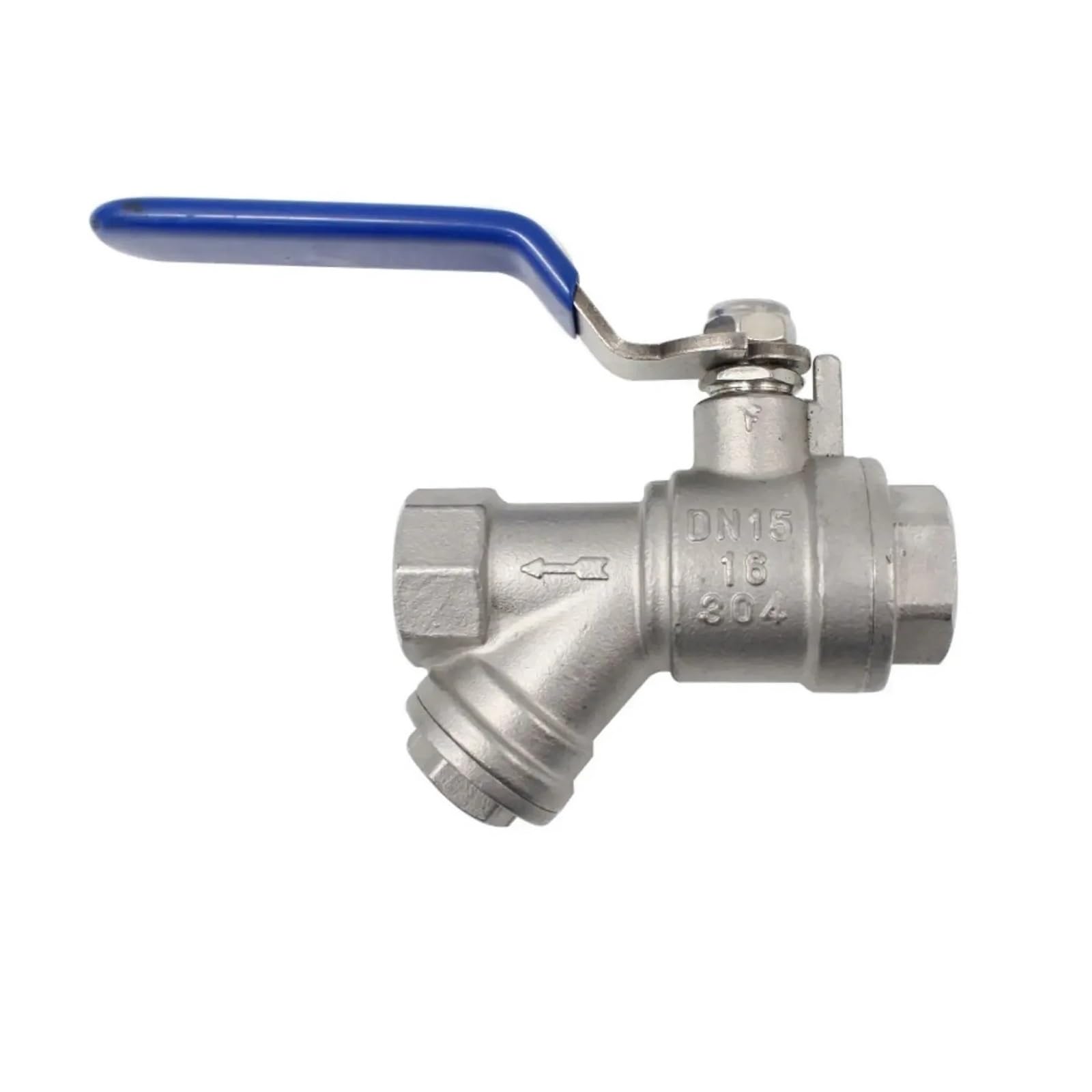 Vanne à bille avec filtre en Y 1" BSP inox 304 pour arrosage de jardin