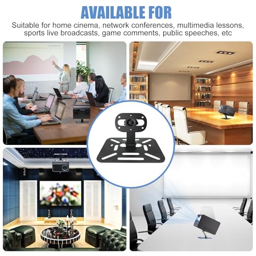 GBKDQQ Projektor Halterung, Beamer Ständer, Universal Multi-Winkel mit 1/4 Zoll Schraubschnittstelle Projektor Ständer, Beamer Halterung 360° Drehbar, Mini Desktop projektorständer (Schwarz)