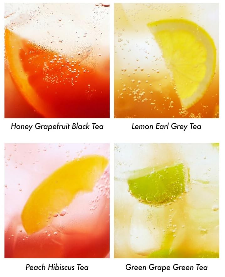 Miniatura 7 de ZEESOON Rally Kombucha, sin azúcar, prebióticos en polvo fermentados instantáneos y probióticos vivos de Corea 17 kcal Tea, 10 barras (té negro de