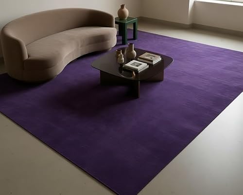 Hand Tufted Handmade Plain Solid Purple Runner Rug 2'.6" x8' - 80cm x 240cm Runner Carpet for Living Room Bedroom Home Decor