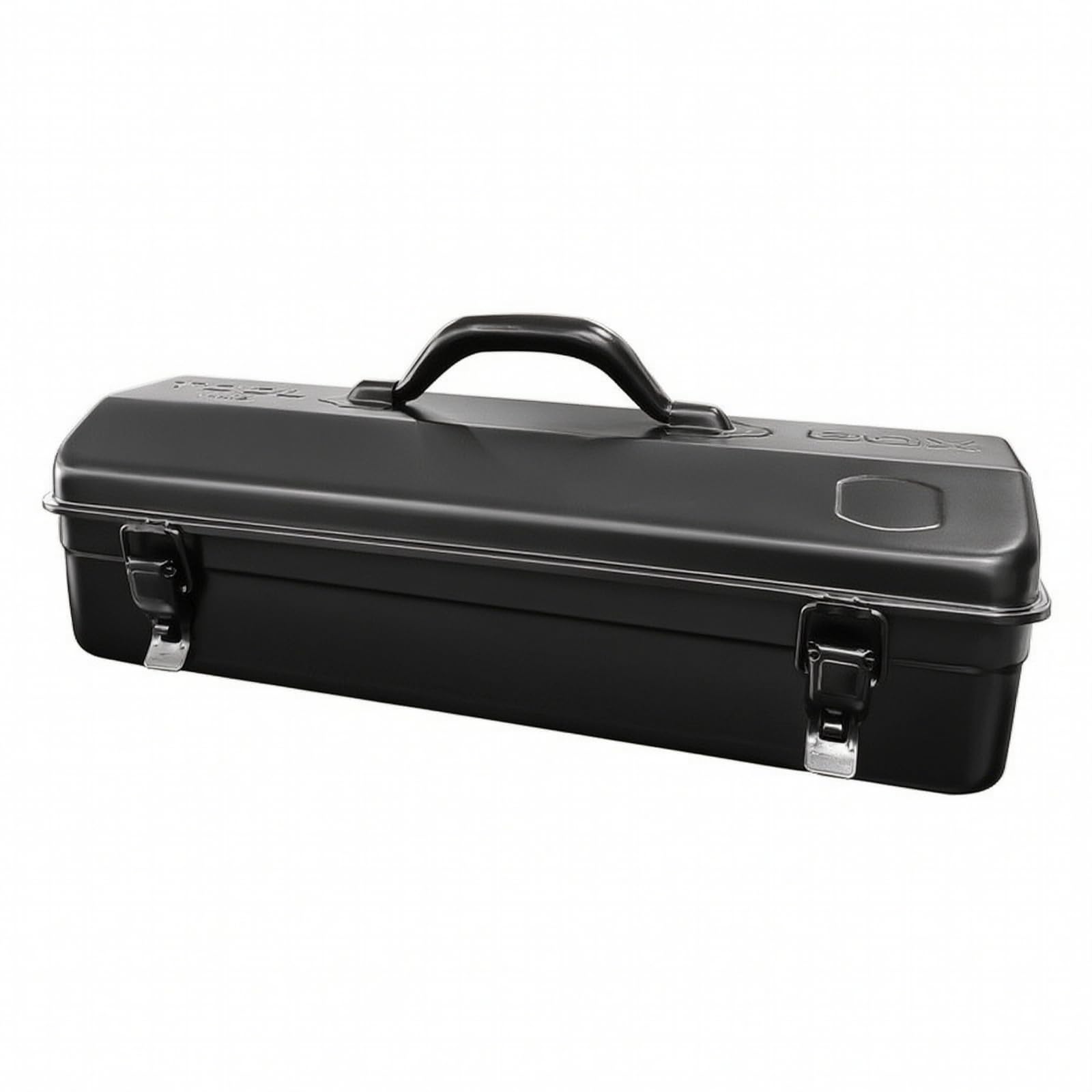 Caja Herramientas Metal Robusto Resistente, Caja Herramientas con Asa, Multiusos, para Taller, Negro