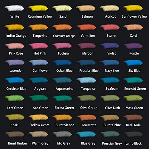 Mont Marte Soft Pastels in Tin Box Signature 48pc, 48 Assorted Colors, Vibrant Pastel Sticks, Great Blending, Comes in Storage Case, Ideal for Art, Craft, Coloring and Sketching by Mont Marte - Image 2
