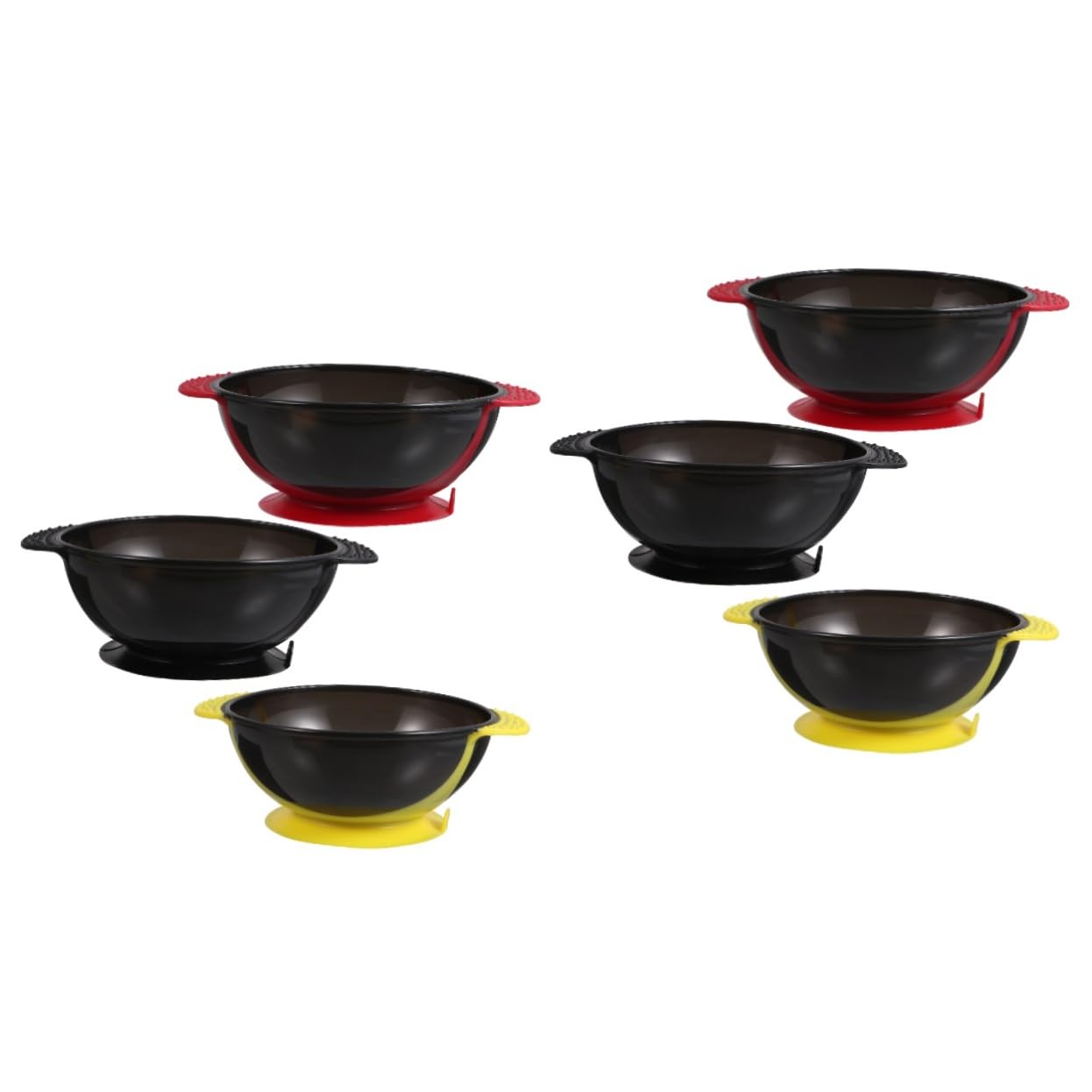 Outanaya 2sets Silicone Hair Dyeing Bowls Mini Reusable Hair Tint Cup for Home Salon Use 3pcs*2