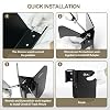 TOBUMO 4 Pack E-Track Wheel Chock for E-Track System |E Track Motorcycle Wheel chocks for Dirt Bikes|E-Track Accessories for Enclosed Trailer E-Track Wall Mount Motorcycle Tire for Garages Trailers