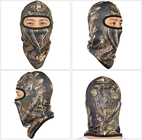 Tagvo Hunting Balaclava Face Mask, Windproof Camouflage Balaclava Tactical Hood Headwear, Helmets Liner for Adults Women and Men Elastic Universal Size