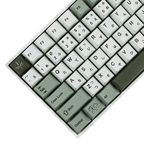 142 Dense Fog Keycaps Dye-Sub Thick PBT Cherry Profile Key caps for TKL 61 64 68 75 87 96 104 108 GMMK MX Mechanical Keyboard