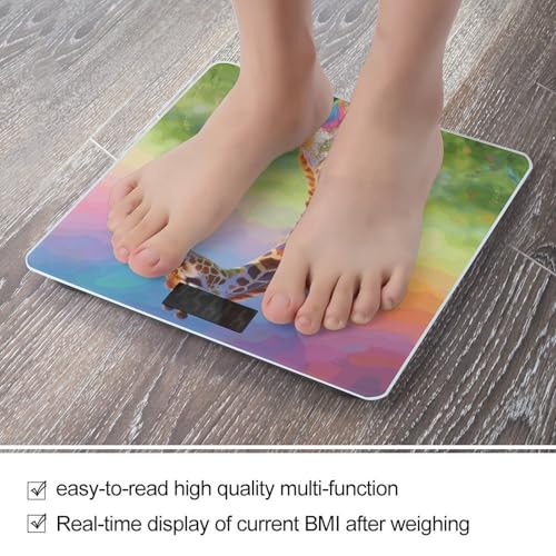 Báscula digital de baño artística colorida con alta precisión miniatura 5