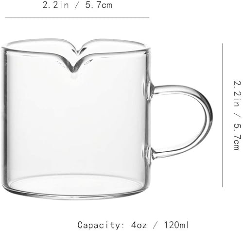 Miniatura 2 de FUYU 2pcs Simple Resistente al Calor Transparente Vidrio Mini Cafetera Creamer Jarra 4 onzas-2,4 oz-3,https:/ www.Yaxa/dp/undefined