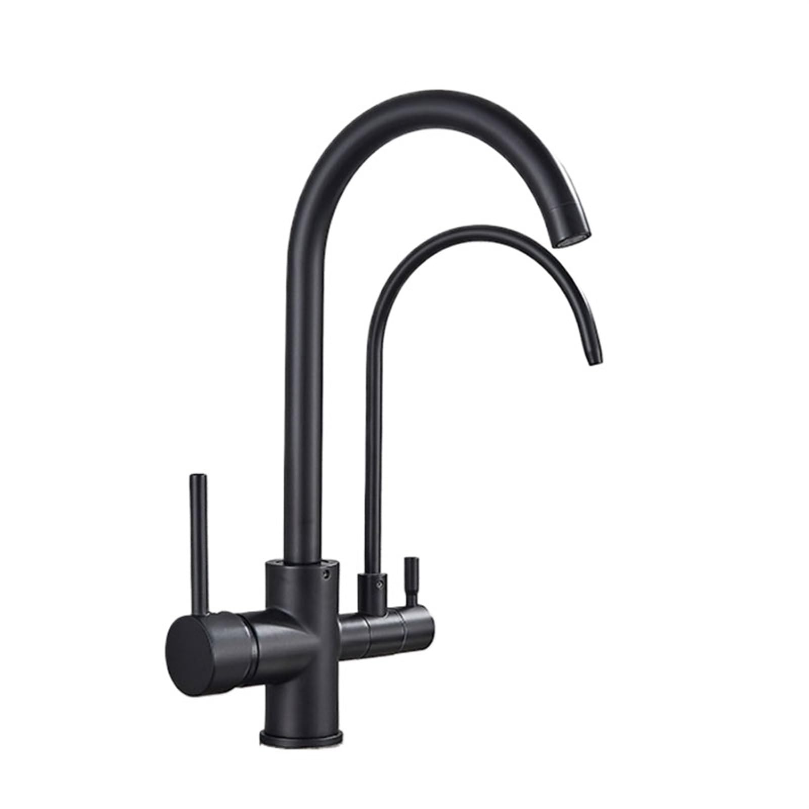 ZQFHSX Premium Kitchen Faucet PullOut Water Filter Tap in Gold/Black/Chrome 2/3 Way Mixer for Cold Stylish Sink Crane Home & (Beige with Dots C)
