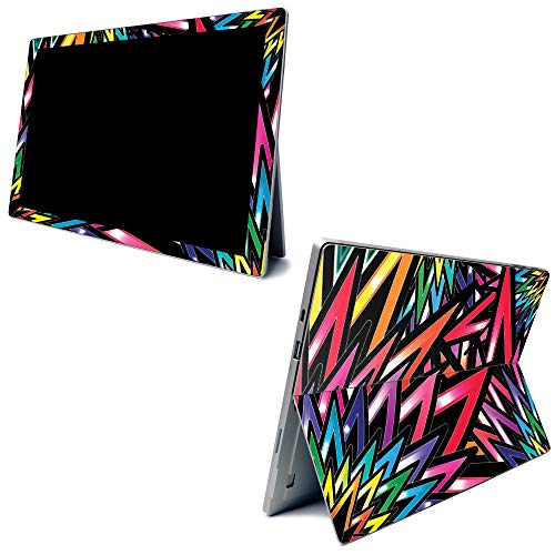 Image of MightySkins Carbon Fiber Skin for Microsoft Surface Pro 7 - Color Bomb | Textured Carbon Fiber Finish | Easy to Apply, Remove, and Change Styles | Made in The USA