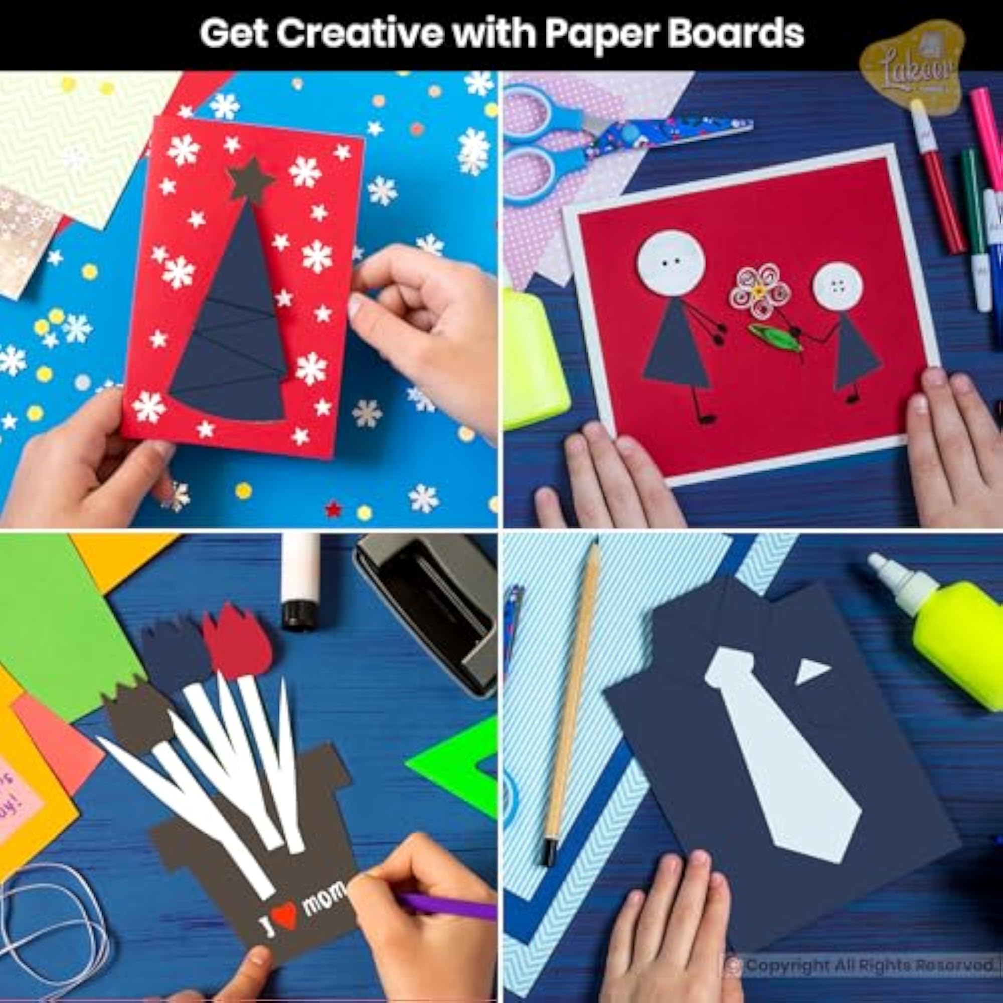 Off - Cardstock Paper Board, Hardboard 800 GSM - Pack of 5 Pcs