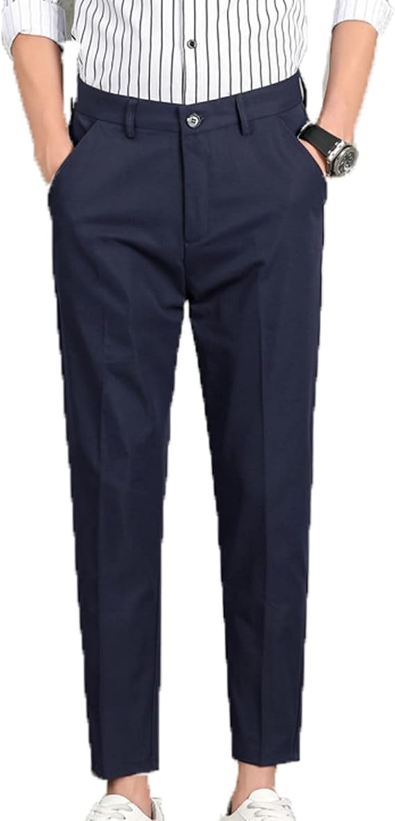 Pantalones De Vestir Ajustados HUNGSON Para Hombre - Cómodos, Elásticos Y Perfectos Para Diario O Deporte