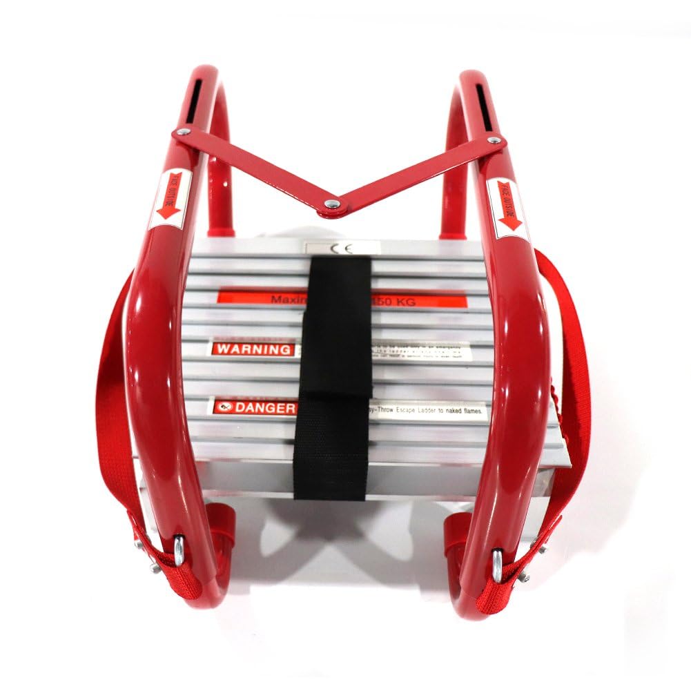 15 Foot Fire Safety Ladder for 2 Floor House – Compact, Foldable, Strong & Durable Emergency Exit Ladder | 1000 lb Capacity, Flame Resistant Portable Safety Escape for Adults & Kids-picture-21