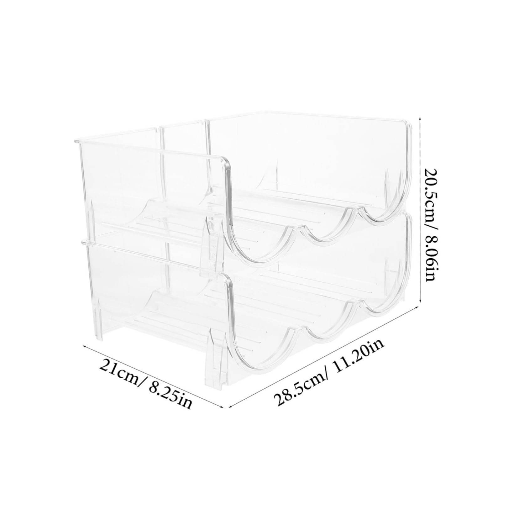 PRETYZOOM Casier à Bouteilles en Pet, Support Empilable et Démontable, Base Large et Stable, pour Comptoir Cuisine et Réfrigérateur, Rangement 2 Pièces