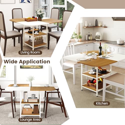 Table de salle a manger carree GIANTEX table de cuisine gain de place - 7