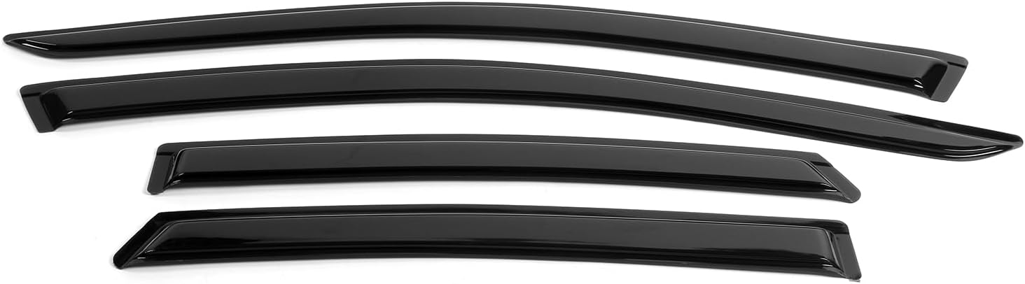 Window Visor Compatible with 2013-2018 Nissan Altima Sedan, Acrylic Unpainted Black Sun Rain Shade Guard Wind Vent Air Deflector by IKON MOTORSPORTS, 2014 2015 2016