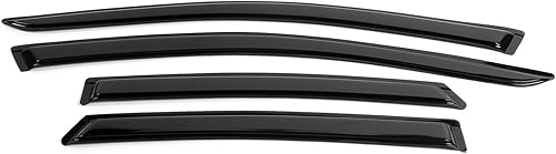 Miniatura 2 de IKON MOTORSPORTS - Visera de ventana compatible con Nissan Altima Sedán 2013-2018, acrílico sin pintar, negro, protector de lluvia, deflector de