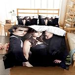 Ste-X Bedding Set Vampire Diaries Duvet Cover Set for Boys Girls Junior/Cot Bed Reversible Lovely Colorful Comforter Cover (200x200cm(Double),TVD 04)