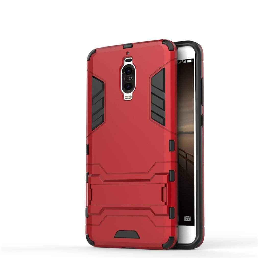 Funda Huawei Honor 9, MHHQ 2in1 Armadura Combinación A Prueba de Choques Heavy Duty Escudo Cáscara Dura PC + Suave TPU Silicona Rubber Case Cover con soporte para Huawei Honor 9 -Black Plus Gray — view 18
