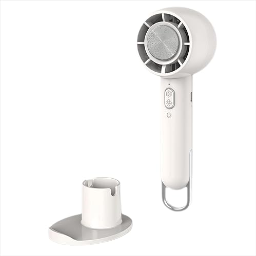 Almohadilla de refrigeración portátil de refrigeración por hielo, mini ventilador de mano, batería recargable por USB, 3 velocidades con base y