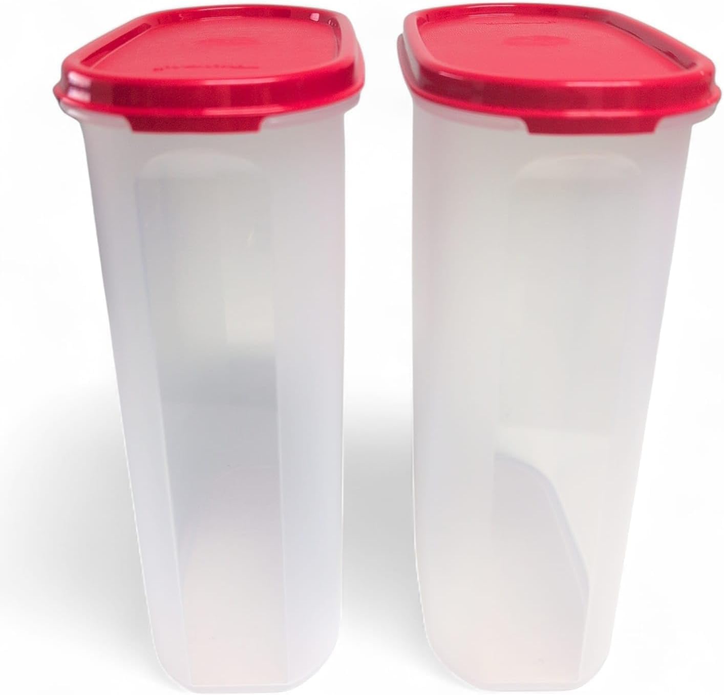 Tupperware Eidgenosse Oval Eidgenossen Rund Kompaktbehälter Vorrat Modular Kühlschrank System 2,3 Liter 2300ml rot 2er Set zwei Stück Vorratsbehälter Kaffee Mehl Zucker