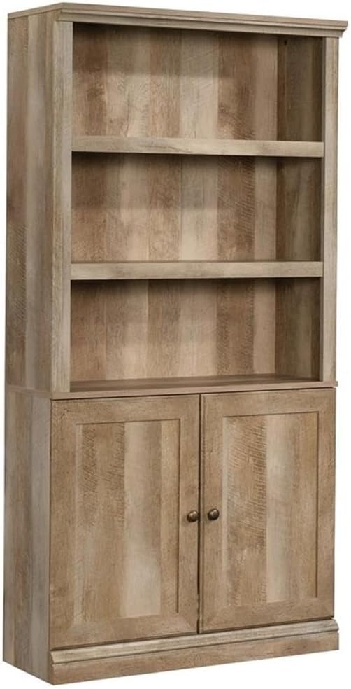 Sauder Select Engineered Wood 3-Shelf Bookcase in Lintel Oak