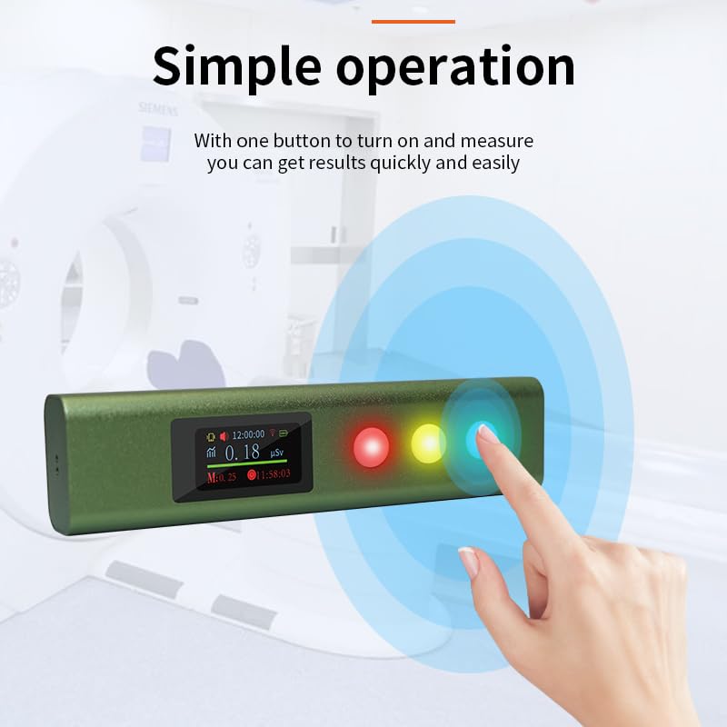 Image of Geiger Counter Radiation Detector, Portable Nuclear Radiation Dosimeter, Mini β γ X-Ray Radiation Monitor Meter, GM Counter Tube, with Alarm (WiFi Upgrade Version)