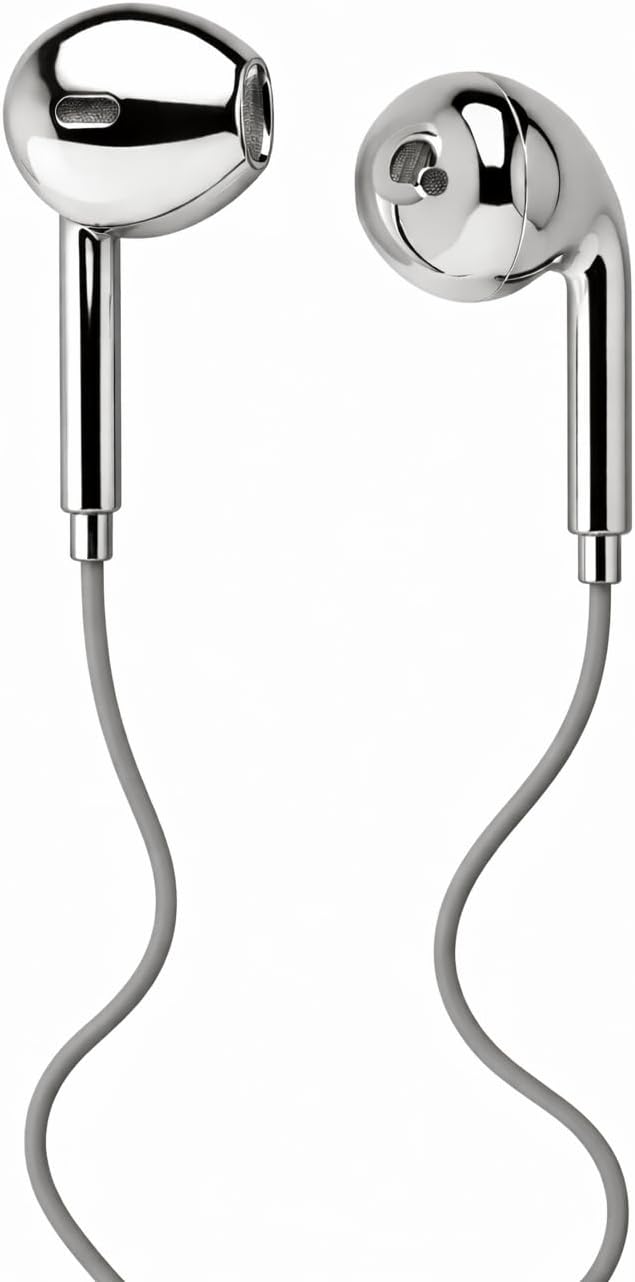 Earbud Headphones - Wired Connection High-Fidelity Earbuds - Silver Color Chrome Finish - USB Type C - Compatible with Devices Featuring USB Type C Ports image 7