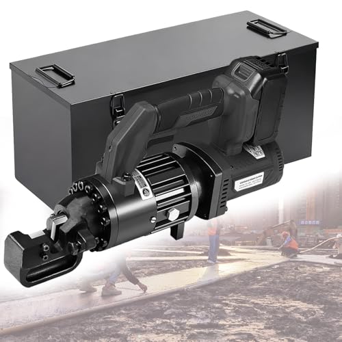Image of Cordless Electric Hydraulic Rebar Cutter, Cuts No. 7 Rebar 4-22mm, User-Friendly Design for Construction, Portable and Efficient Tool
