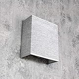eckige wandleuchte Fassung: 1x E27 max 60 Watt Moderne Wandlampe ALICE Grau Stoff Schirm E27 eckig Loft Design Wandleuchte Wohnzimmer Flur