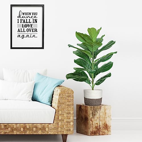Besamenature 30" Little Artificial Fiddle Leaf Fig Tree/Faux Ficus Lyrata For Home Office Decoration #TOP2