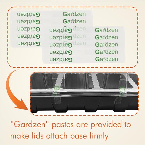 Gardzen Pacote com 10 kits de sementes, bandejas reutilizáveis de germinação de plantas com total de