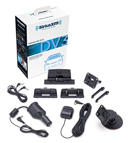 SiriusXM SXDV3 Satellite Radio Vehicle Mounting Kit with Dock and Charging Cable (Black)