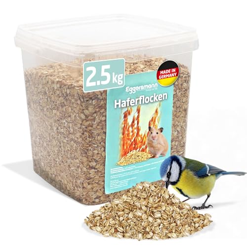 Eggersmann volaris Haferflocken 2,5 kg – Vogelfutter für Wildvögel – Haferflocken ideal auch als Tierfutter für Igel, Kaninchen & Nager – Wildvogelfutter geeignet für die Ganzjahresfütterung