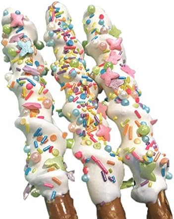 Unicorn Horn Chocolate Covered Pretzel Sticks, Carmel, My Little, Pony