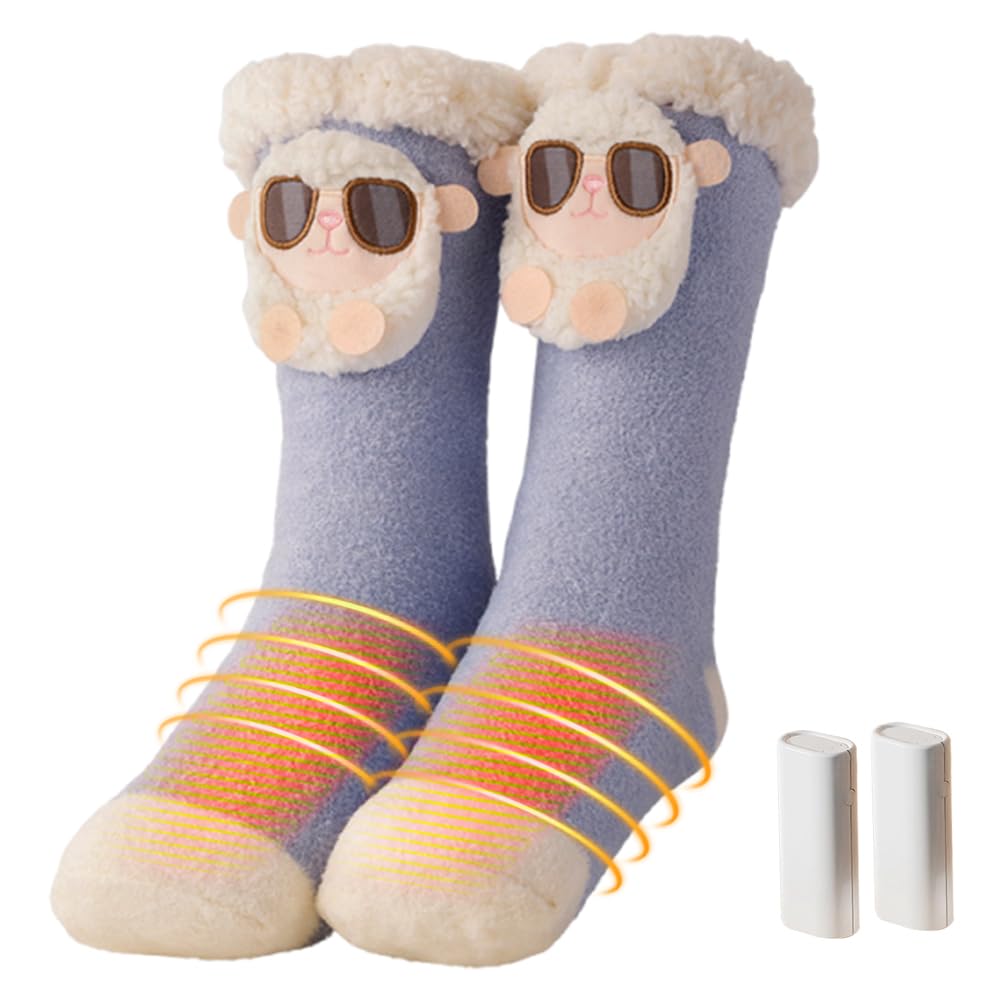 Chaussettes Chauffantes Enfant, ADDLIVE Chaussettes Chauffantes Homme Femme Rechargeable, Heated Socks avec 3 Réglage de Température, Contrôle APP, Température Maximale Jusqu'à 65°C pour Ski Randonnée