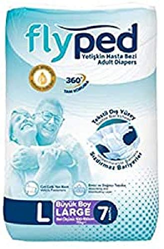 FlyPed TRFFXBD100018 - Pañales para adultos, ultraconfort y protección, grande - 7 pcs, unisex