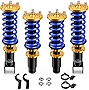 MOSTPLUS Adjustable Height Coilovers Struts Compatible for Honda Civic 1993-2000 EK EJ EM Coil Spring Over Shock Front Rear (Set of 4)